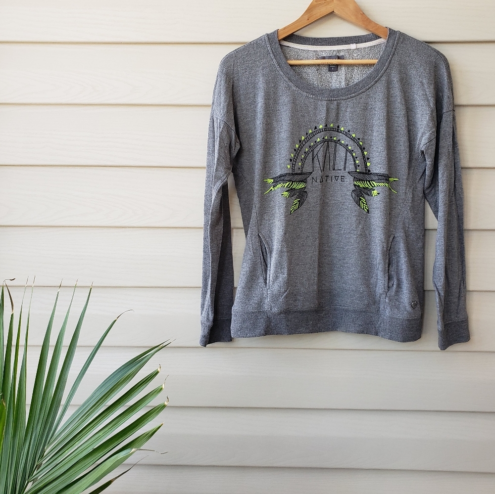 Kendall & Kylie Kali Native Long Sleeve Crewneck S